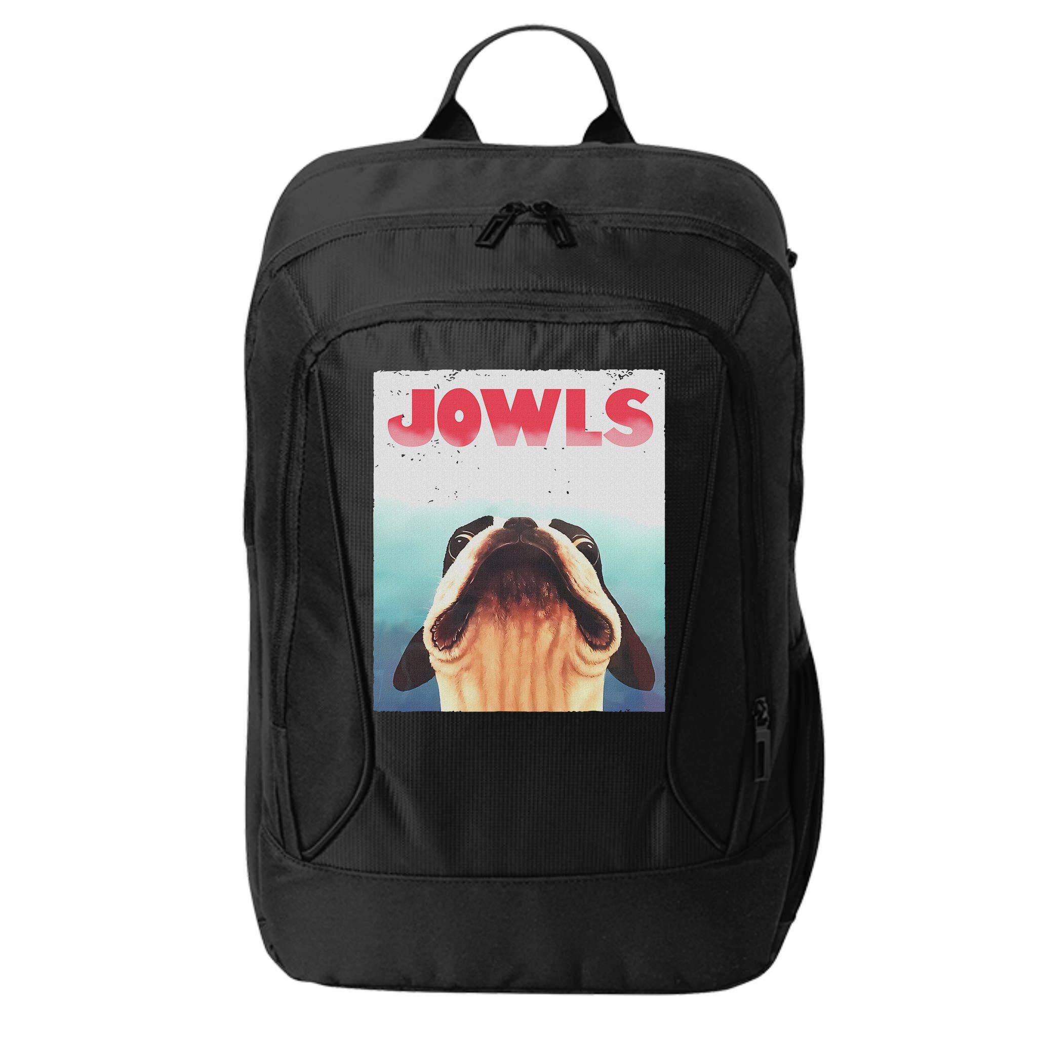 Funny Boston Terriers Jowls Dog Mom, Dog Dad City Backpack
