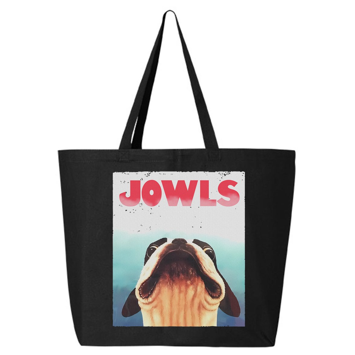 Funny Boston Terriers Jowls Dog Mom, Dog Dad 25L Jumbo Tote