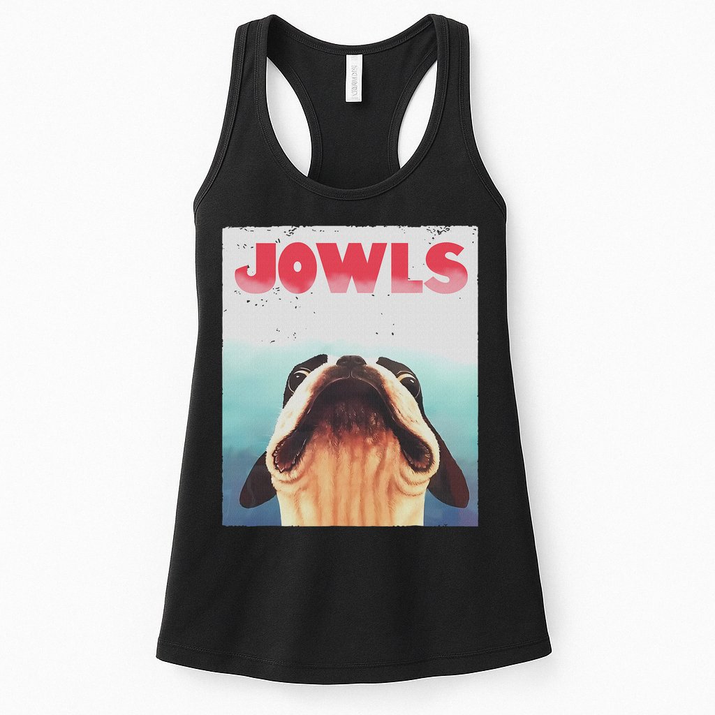 Funny Boston Terriers Jowls Dog Mom, Dog Dad Womens Tank Top