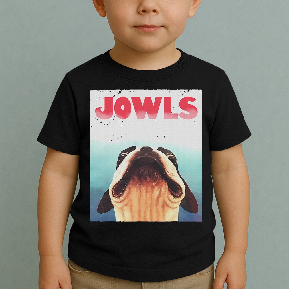 Funny Boston Terriers Jowls Dog Mom, Dog Dad Toddler T-Shirt