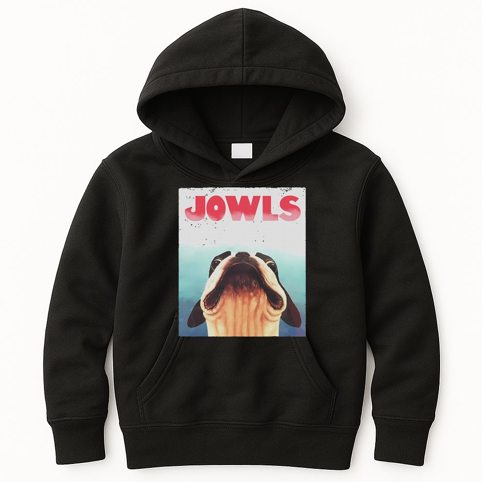 Funny Boston Terriers Jowls Dog Mom, Dog Dad Kids Hoodie