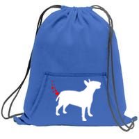 Funny Bull Terrier Owner Valentines Day Heart Farts Gift Sweatshirt Cinch Pack Bag