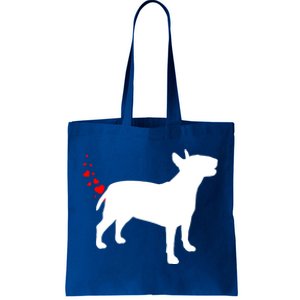 Funny Bull Terrier Owner Valentines Day Heart Farts Gift Tote Bag