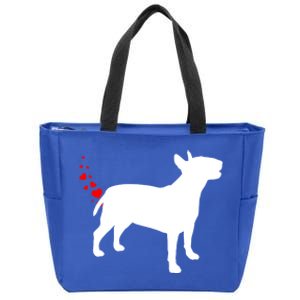 Funny Bull Terrier Owner Valentines Day Heart Farts Gift Zip Tote Bag