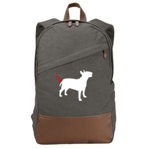 Funny Bull Terrier Owner Valentines Day Heart Farts Gift Cotton Canvas Backpack