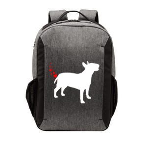 Funny Bull Terrier Owner Valentines Day Heart Farts Gift Vector Backpack