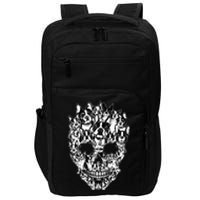 Funny Boston Terrier Skull Dog Skeleton Halloween Impact Tech Backpack