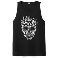 Funny Boston Terrier Skull Dog Skeleton Halloween PosiCharge Competitor Tank