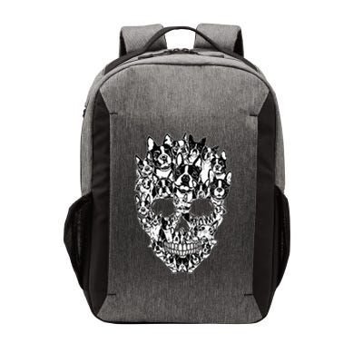 Funny Boston Terrier Skull Dog Skeleton Halloween Vector Backpack