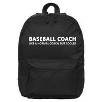 Funny Baseball Trainer Definition Baseball Coach 16 in Basic Backpack