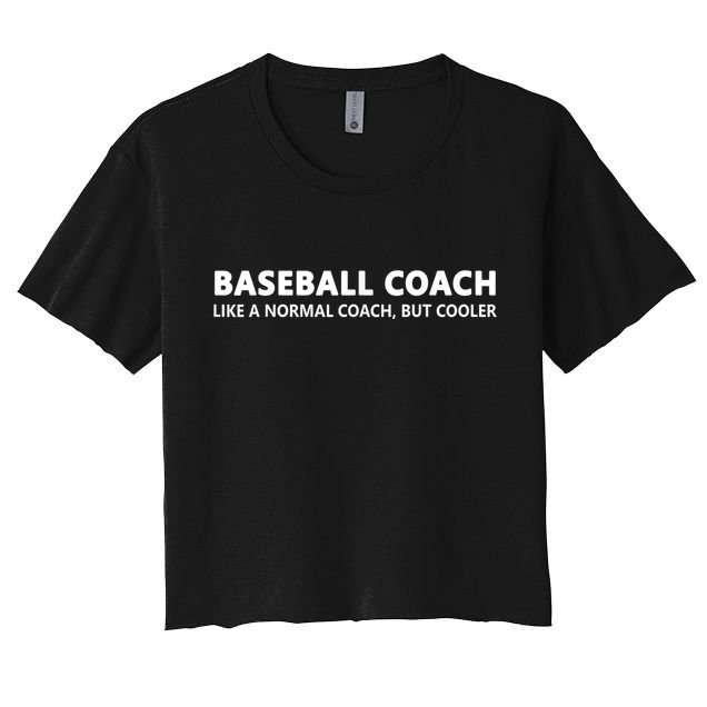 Funny Baseball Trainer Definition Baseball Coach Women's Crop Top Tee