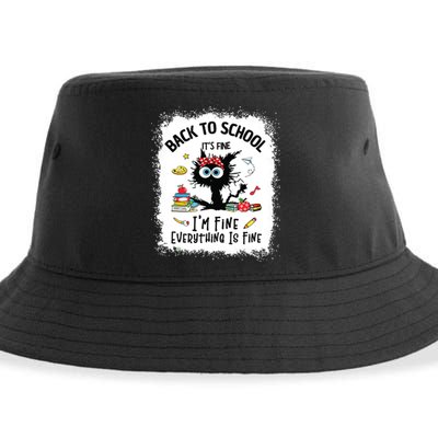 Funny Back To School Teacher Happy First Day Of School Sustainable Bucket Hat