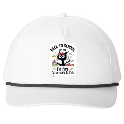 Funny Back To School Teacher Happy First Day Of School Snapback Five-Panel Rope Hat