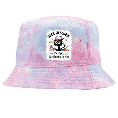 Funny Back To School Teacher Happy First Day Of School Tie-Dyed Bucket Hat