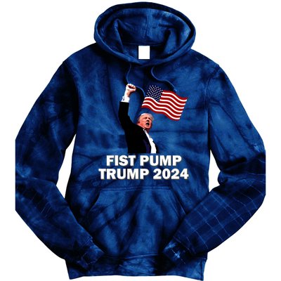 Fist Bump Trump 2024 Tie Dye Hoodie