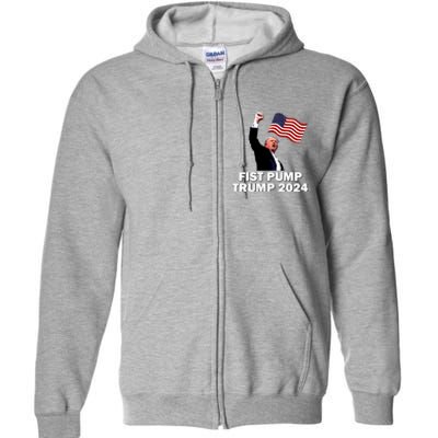 Fist Bump Trump 2024 Full Zip Hoodie