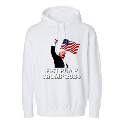 Fist Bump Trump 2024 Garment-Dyed Fleece Hoodie