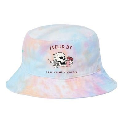 Fueled By True Crime And Coffee Tie Dye Newport Bucket Hat