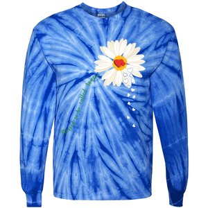 Flower Blessed To Be Called Auntie Funny Auntie Gift Great Gift Tie-Dye Long Sleeve Shirt