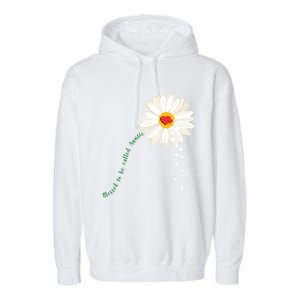 Flower Blessed To Be Called Auntie Funny Auntie Gift Great Gift Garment-Dyed Fleece Hoodie