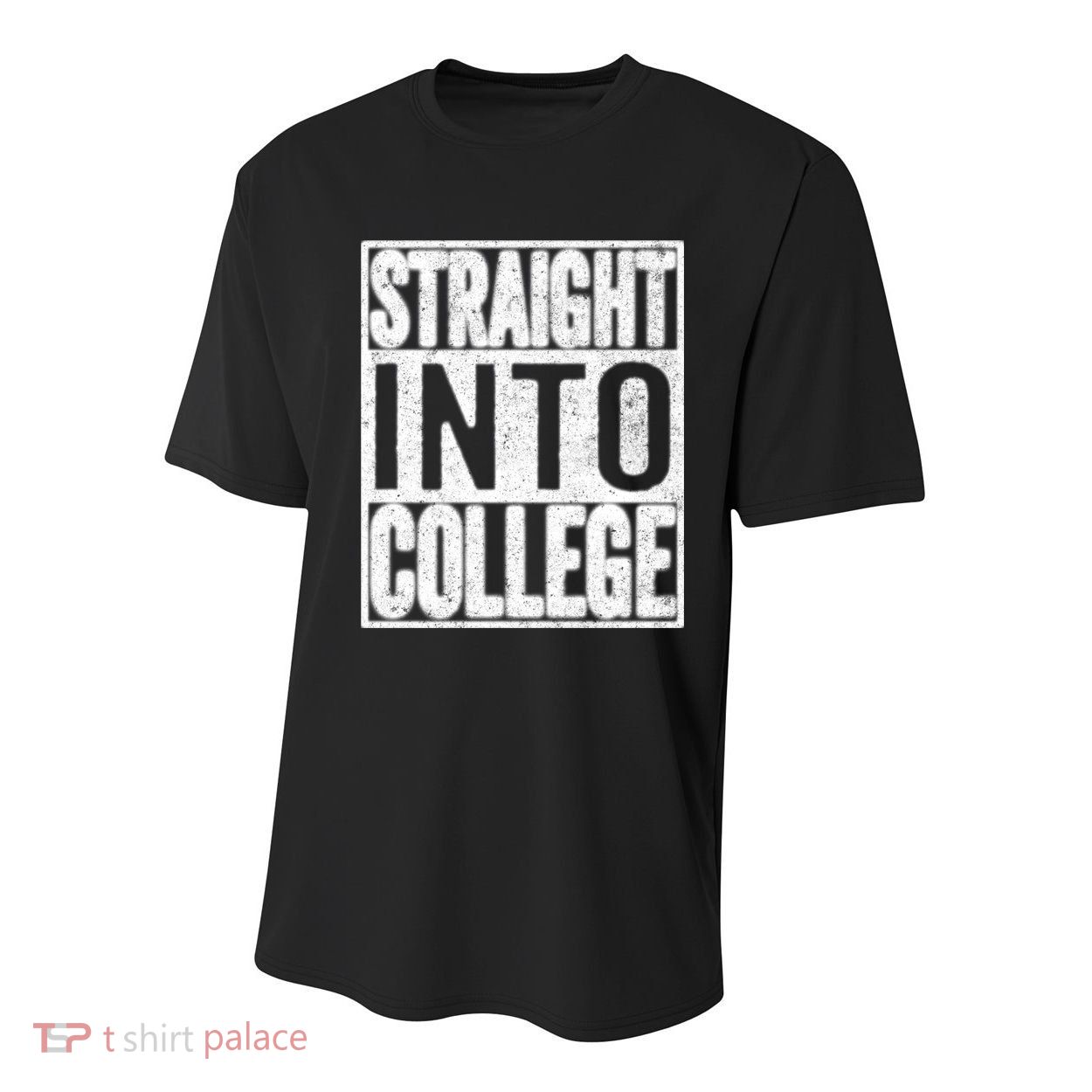 Funny Back To School Shirts Straight Into College Youth Performance Sprint T-Shirt