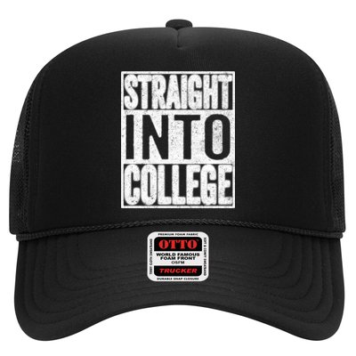Funny Back To School Shirts Straight Into College Trucker Hat