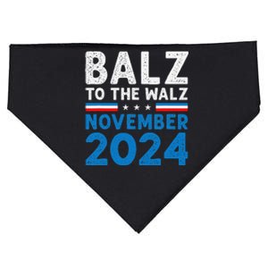 Funny Balz To The Walz Kamala Harris Tim Walz 2024 Gift USA-Made Doggie Bandana