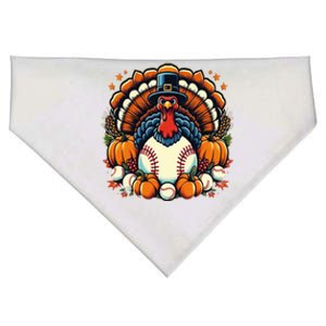 Funny Baseball Turkey Thanksgiving Mom Meaningful Gift USA-Made Doggie Bandana