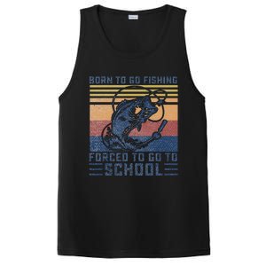 Funny Born To Go Fishing Bass Fish Fisherman Funny PosiCharge Competitor Tank