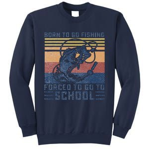 Funny Born To Go Fishing Bass Fish Fisherman Funny Sweatshirt