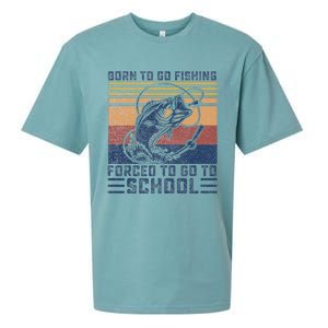 Funny Born To Go Fishing Bass Fish Fisherman Funny Sueded Cloud Jersey T-Shirt