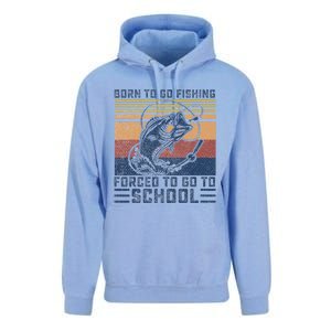 Funny Born To Go Fishing Bass Fish Fisherman Funny Unisex Surf Hoodie