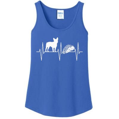 French Bulldog Taco Lover Heartbeat Bulldog Lover Ladies Essential Tank