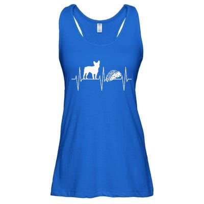 French Bulldog Taco Lover Heartbeat Bulldog Lover Ladies Essential Flowy Tank