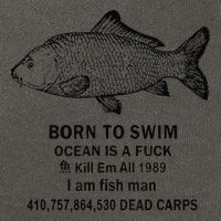 Funny Born To Swim Ocean Is A Fuk Kill Em All 1989 Cotton Canvas Backpack