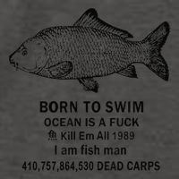 Funny Born To Swim Ocean Is A Fuk Kill Em All 1989 Vector Backpack