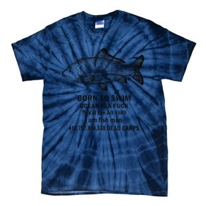 Funny Born To Swim Ocean Is A Fuk Kill Em All 1989 Tie-Dye T-Shirt