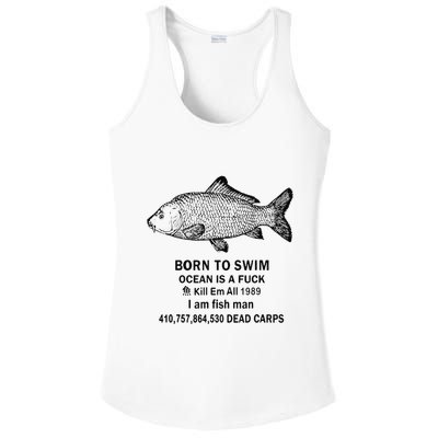 Funny Born To Swim Ocean Is A Fuk Kill Em All 1989 Ladies PosiCharge Competitor Racerback Tank