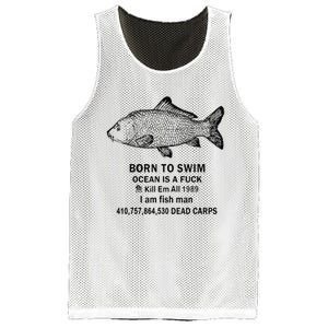 Funny Born To Swim Ocean Is A Fuk Kill Em All 1989 Mesh Reversible Basketball Jersey Tank