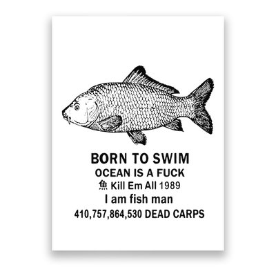 Funny Born To Swim Ocean Is A Fuk Kill Em All 1989 Poster
