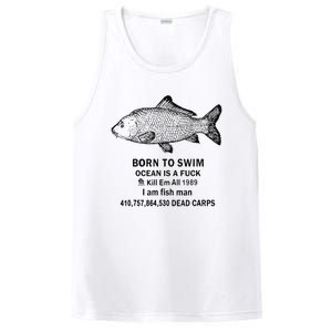 Funny Born To Swim Ocean Is A Fuk Kill Em All 1989 PosiCharge Competitor Tank