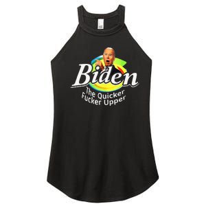 Funny Biden The Quicker FEr Upper Women's Perfect Tri Rocker Tank