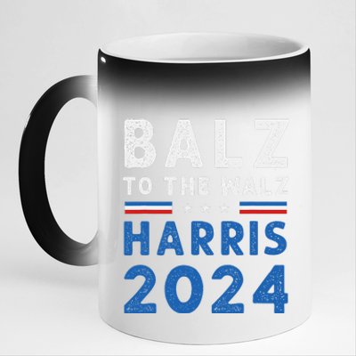 Funny Balz To The Walz Kamala Harris Tim Walz Ticket 2024 11oz Black Color Changing Mug