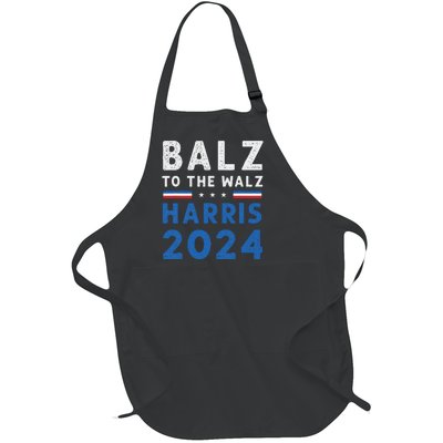 Funny Balz To The Walz Kamala Harris Tim Walz Ticket 2024 Full-Length Apron With Pockets