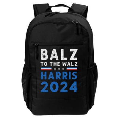 Funny Balz To The Walz Kamala Harris Tim Walz Ticket 2024 Daily Commute Backpack