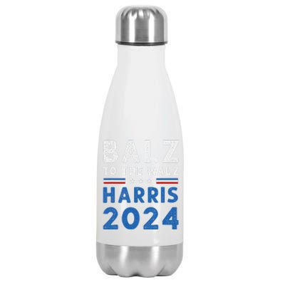 Funny Balz To The Walz Kamala Harris Tim Walz Ticket 2024 Stainless Steel Insulated Water Bottle