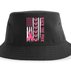 Flag Back The Pink Breast Cancer Awareness Sustainable Bucket Hat