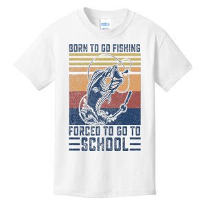 Funny Born To Go Fishing Bass Fish Fisherman Kids T-Shirt