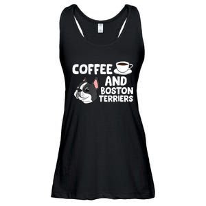 Funny Boston Terrier Lover Coffee And Boston Terriers Ladies Essential Flowy Tank