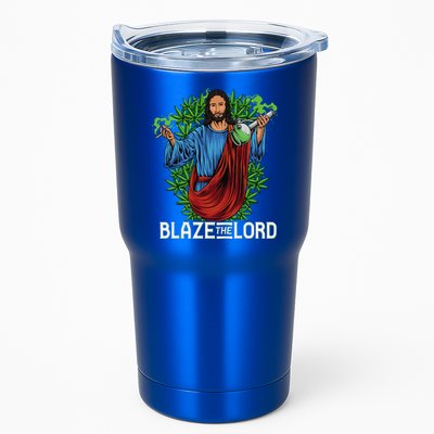 Funny Blaze The Lord High Stoned Jesus 420 Weed Lovers Gift Tumbler